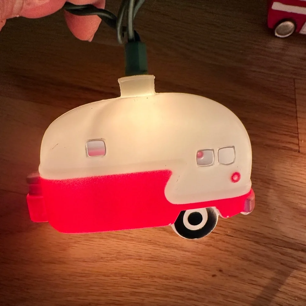 Retro Camper Travel Trailer Light Strand and Camper Ornament